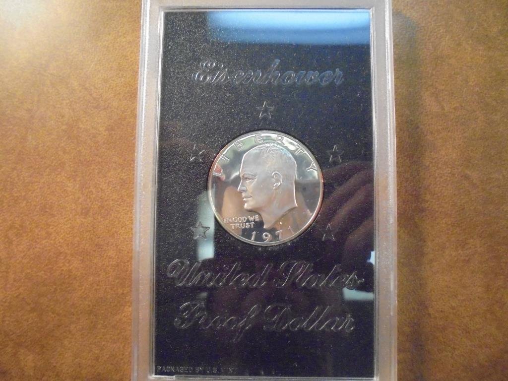 1971-S IKE SILVER DOLLAR PROOF (BROWN PACK) NO BOX (1 of 2)