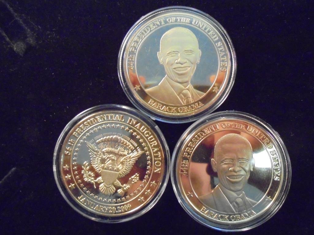 3-2009 BARACK OBAMA INAUGURATION TOKENS (PF) ALL THREE (1 of 2)
