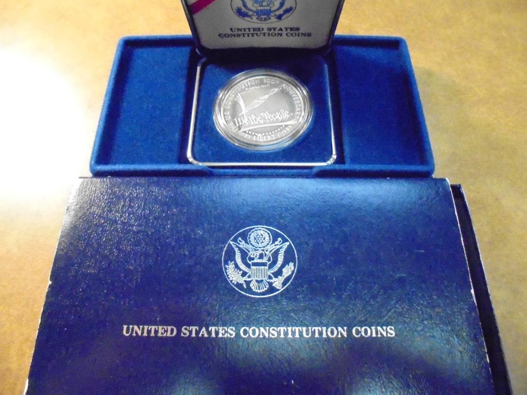 1987-S US CONSTITUTION SILVER DOLLAR PROOF ORIGINAL US (1 of 2)