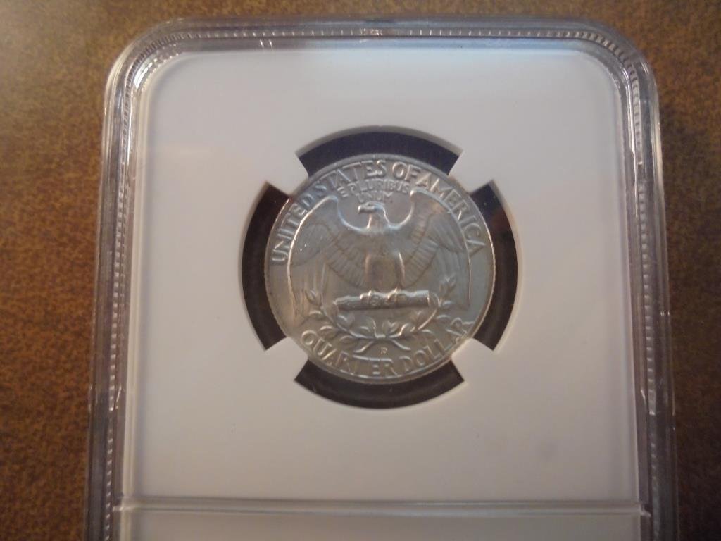 1960-D WASHINGTON SILVER QUARTER NGC MS64 (1 of 2)
