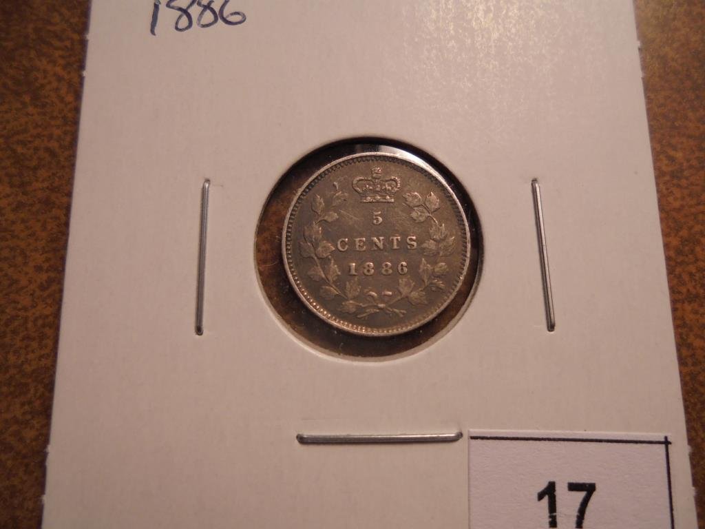 1886 CANADA SILVER 5 CENT (1 of 2)