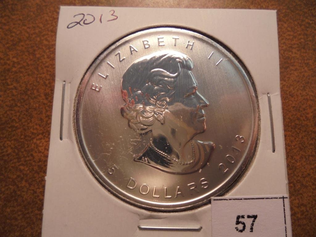 2013 CANADA $5 SILVER MAPLE LEAF (PF LIKE) (1 of 2)