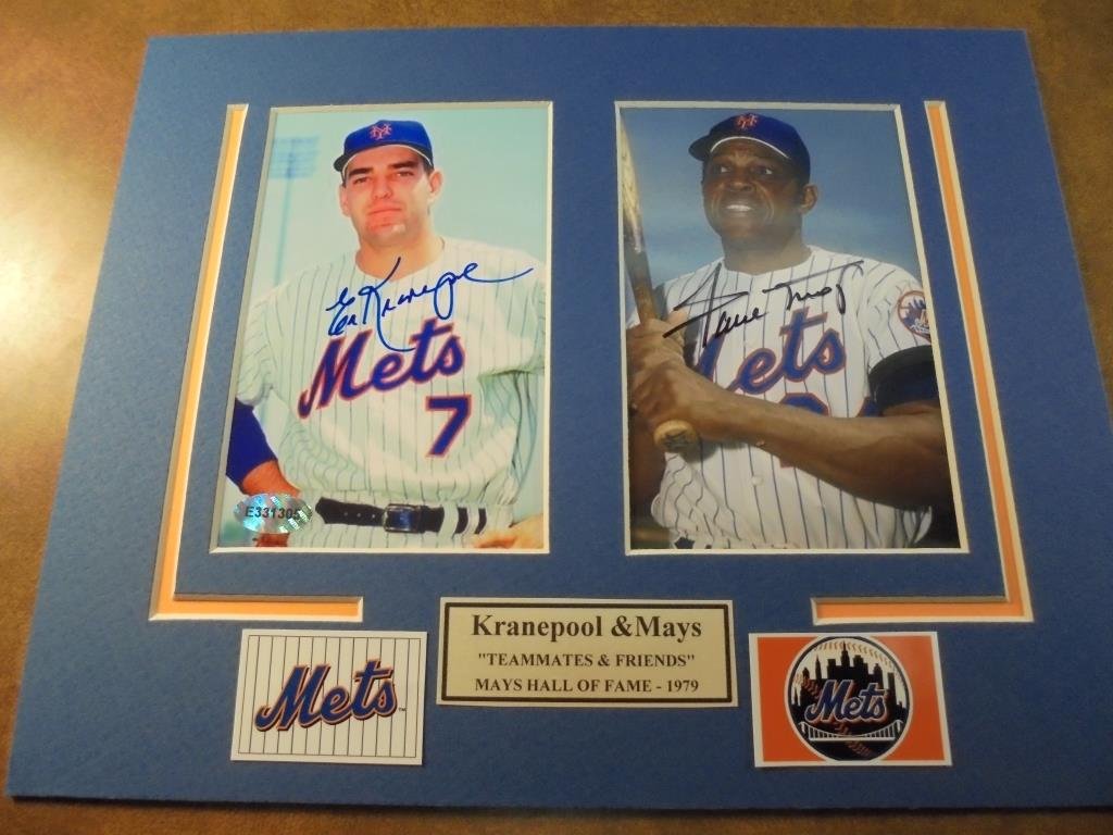 KRANEPOOL & MAYS AUTOGRAPHED PICTURES MATTED TEAM MATES (1 of 4)