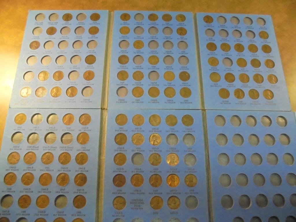 2 LINCOLN CENT ALBUMS WITH COINS SEE DESCRIPTION (1 of 2)