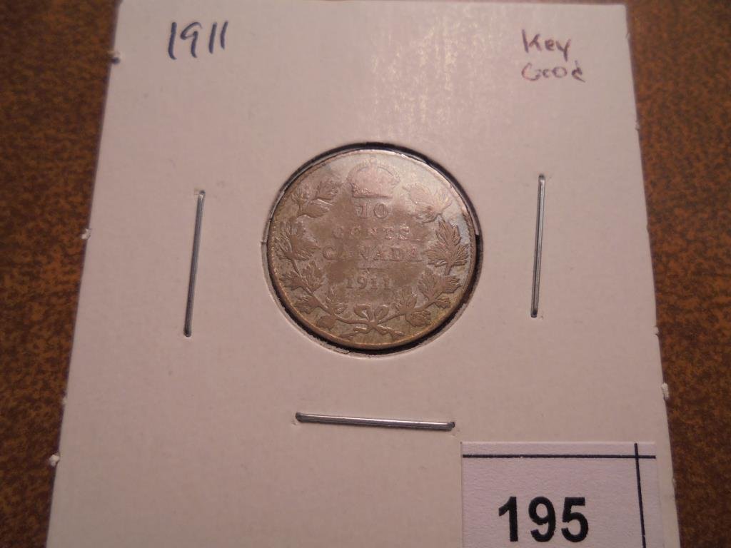1911 CANADA SILVER 10 CENTS KEY DATE (1 of 2)
