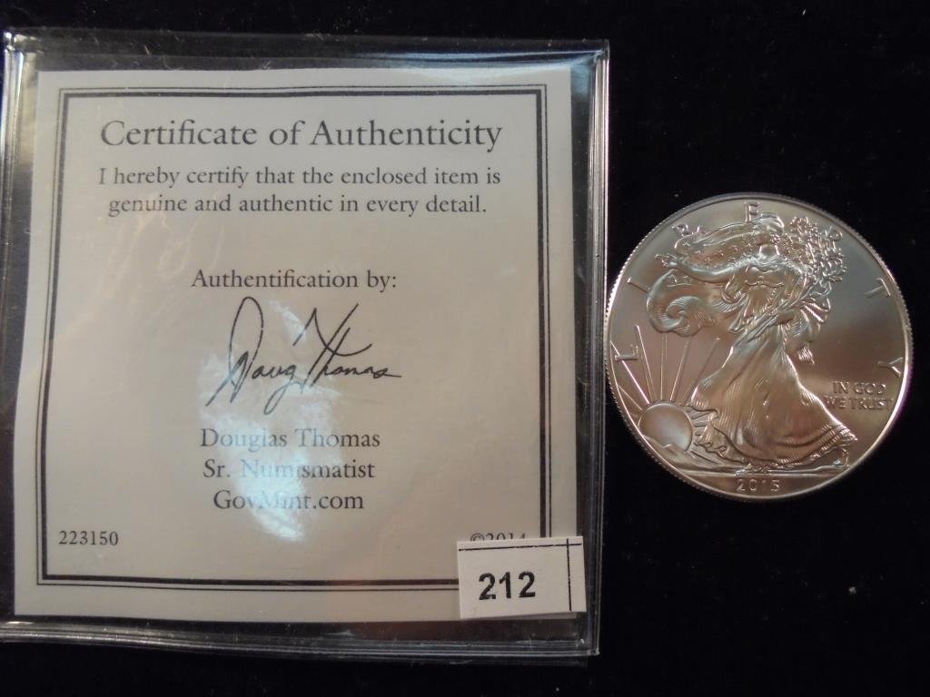 2015 AMERICAN SILVER EAGLE UNC (1 of 2)