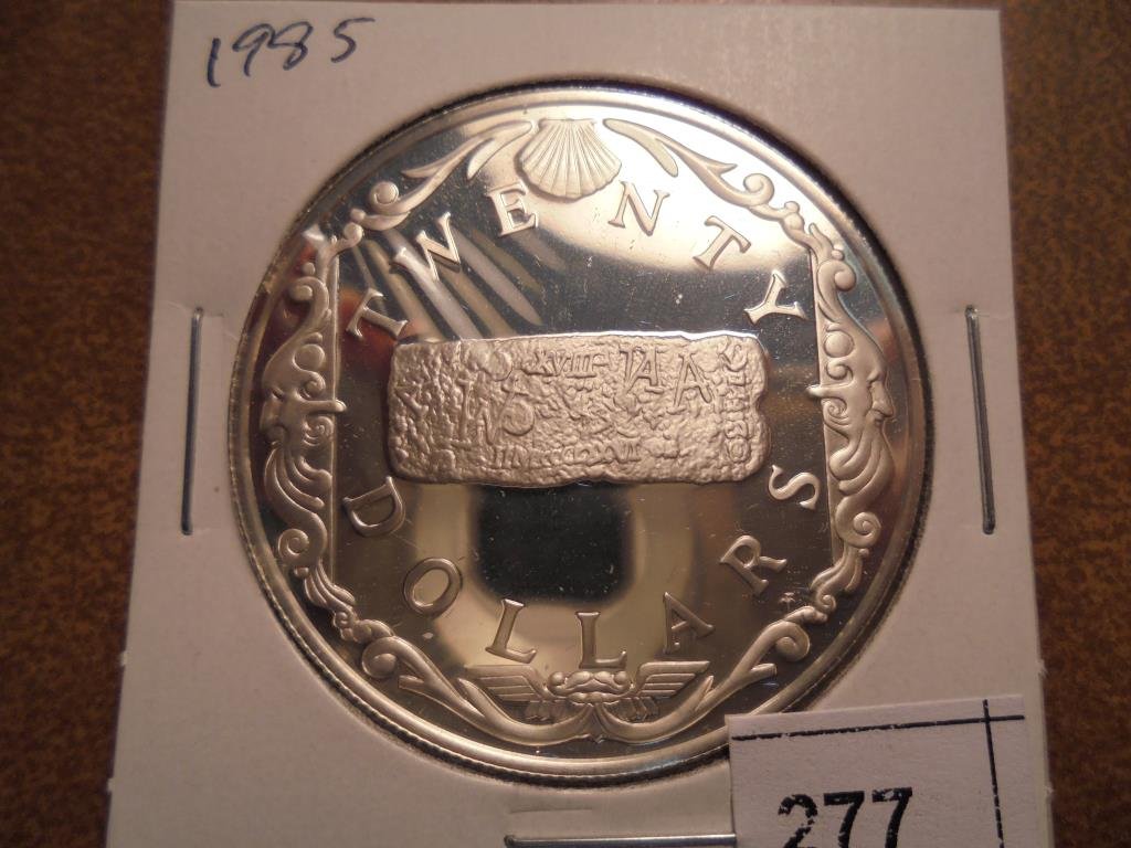 1985 BRITISH VIRGIN ISLANDS $20 SILVER PROOF (1 of 2)