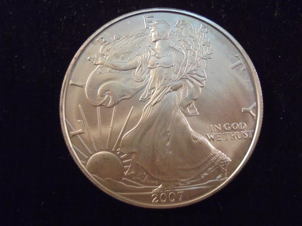 2007 AMERICAN SILVER EAGLE UNC (1 of 2)