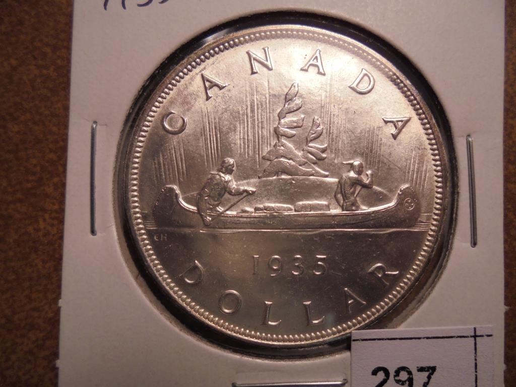 1935 CANADA SILVER DOLLAR UNC (1 of 2)