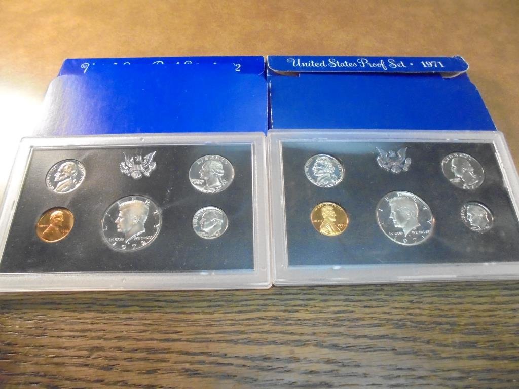 1971 & 1972 US PROOF SETS (WITH BOXES) (1 of 2)