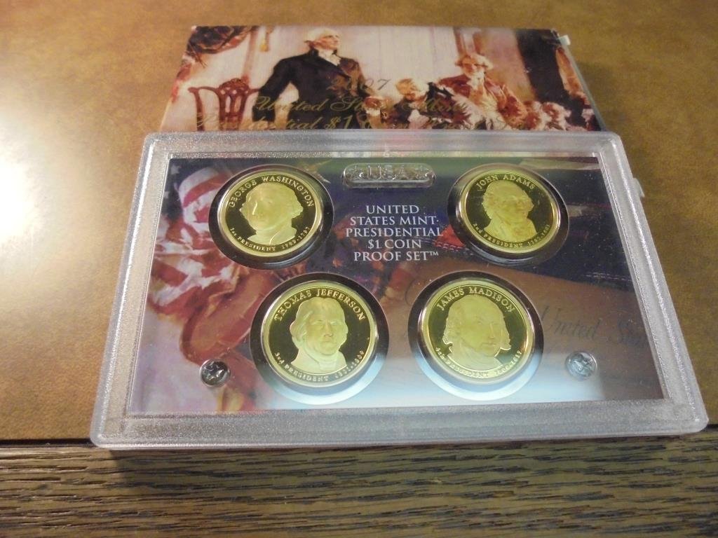 2007 US PRESIDENTIAL DOLLAR PROOF SET WITH BOX (1 of 2)