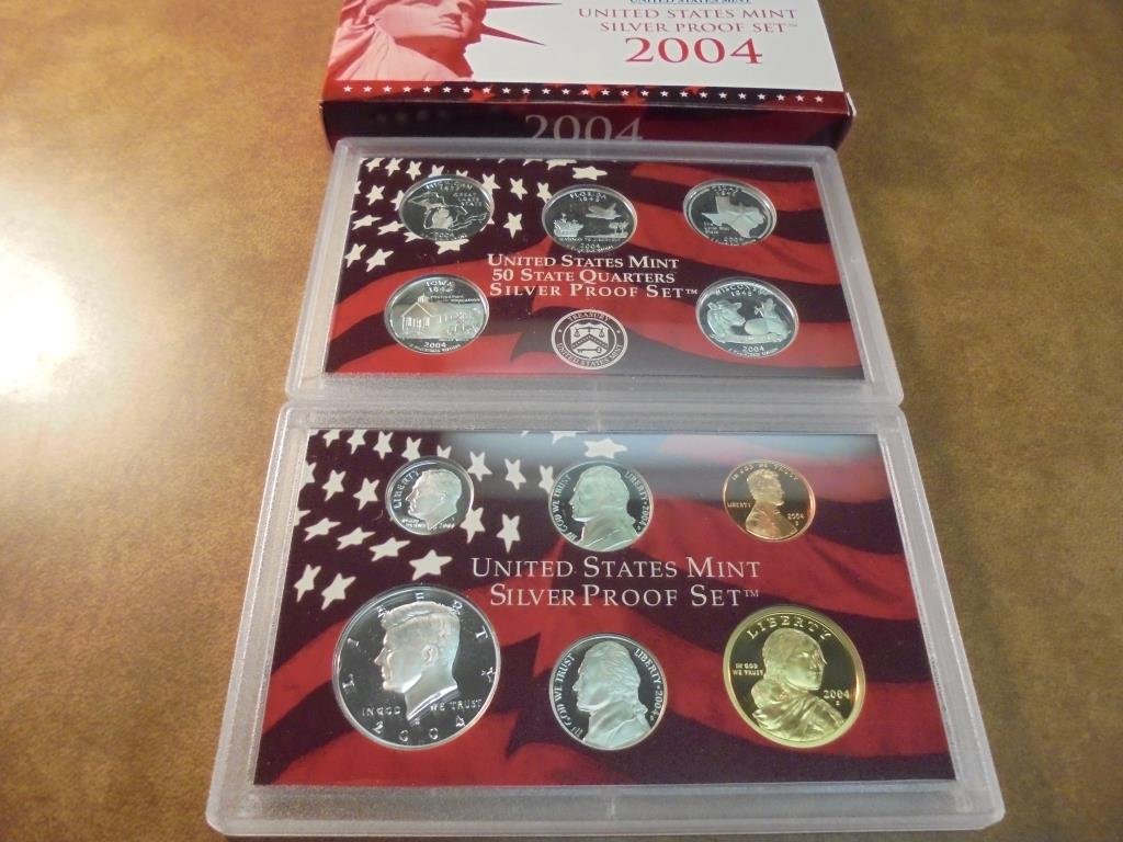 2004 US SILVER PROOF SET (WITH BOX) (1 of 2)