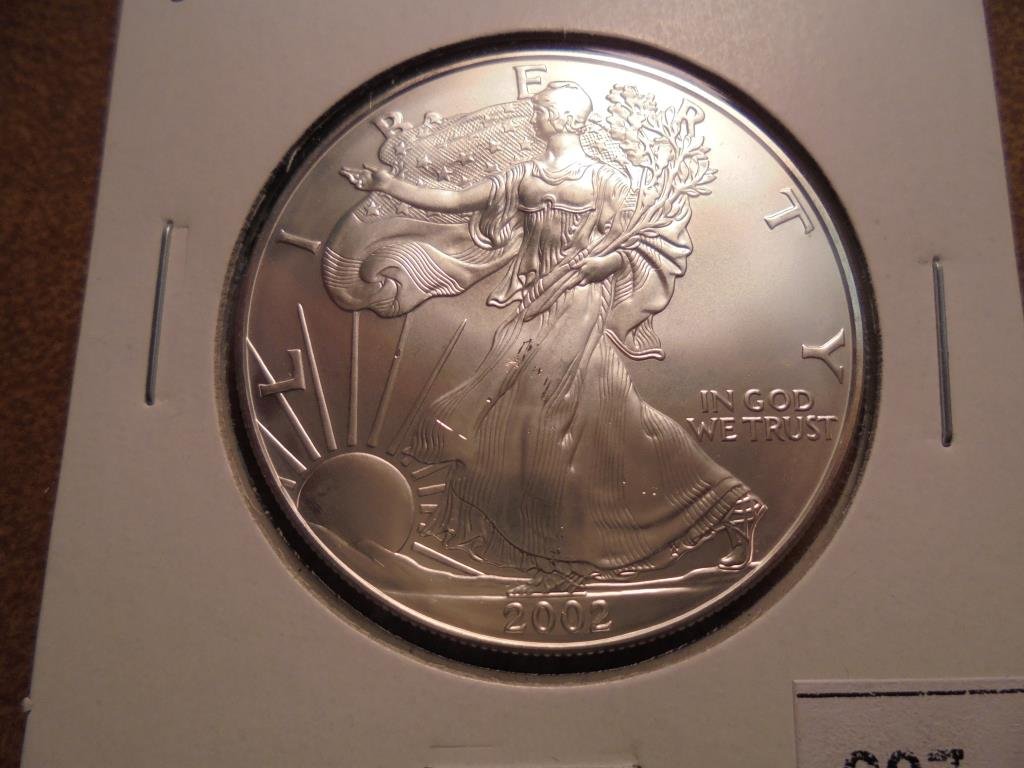 2002 AMERICAN SILVER EAGLE UNC (1 of 2)