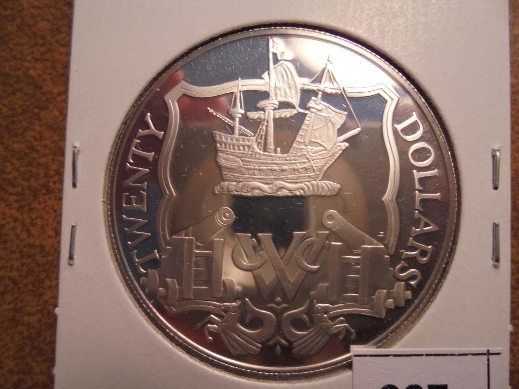 1985 BRITISH VIRGIN ISLANDS $20 SILVER PROOF (1 of 2)