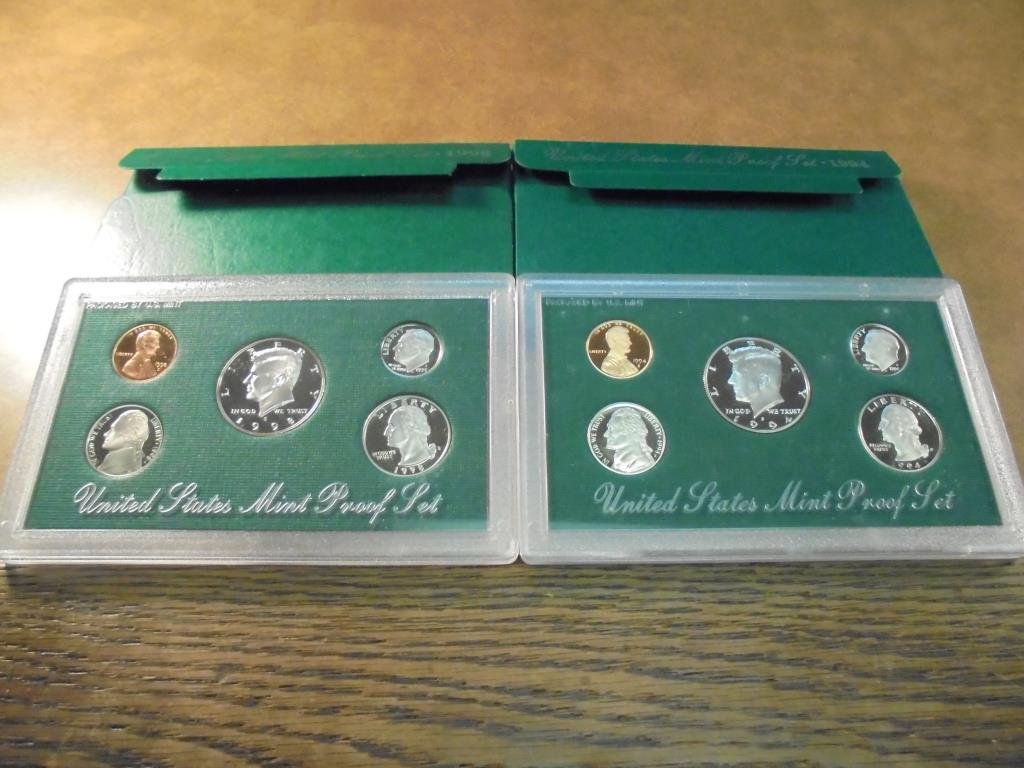 1994 & 1998 US PROOF SETS (WITH BOXES) (1 of 2)