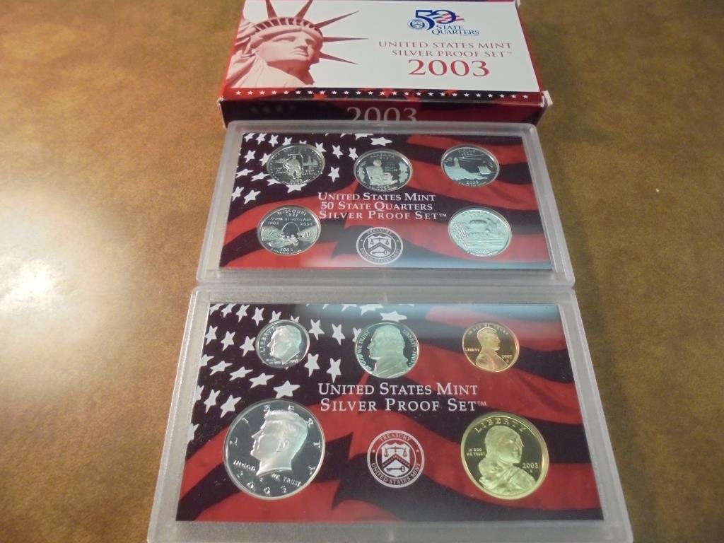 2003 US SILVER PROOF SET (WITH BOX) (1 of 2)