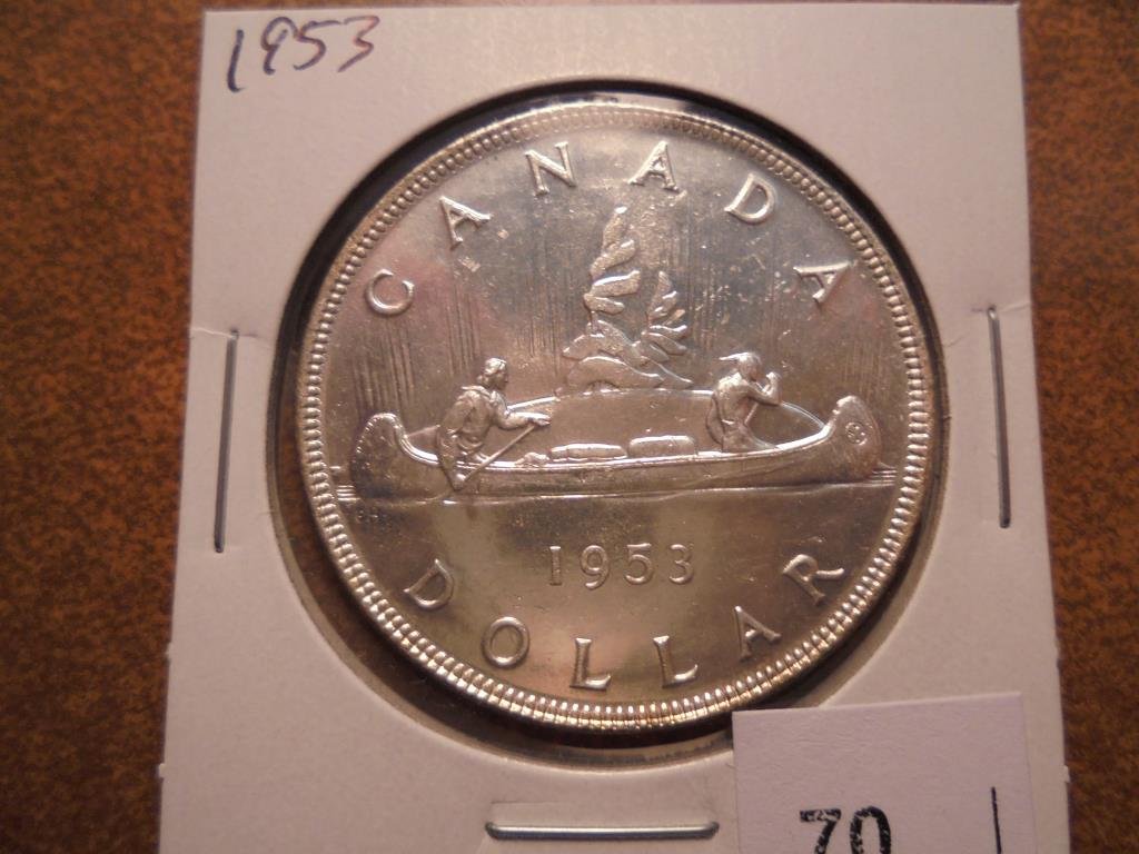 1953 CANADA SILVER DOLLAR  UNC (1 of 2)