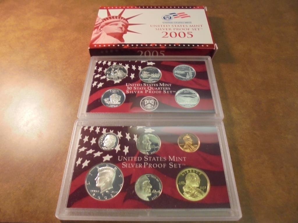 2005 US SILVER PROOF SET (WITH BOX) (1 of 2)