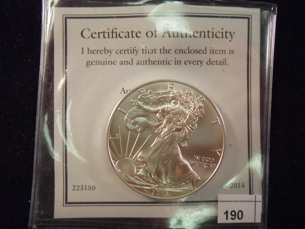 2015 AMERICAN SILVER EAGLE UNC (1 of 2)