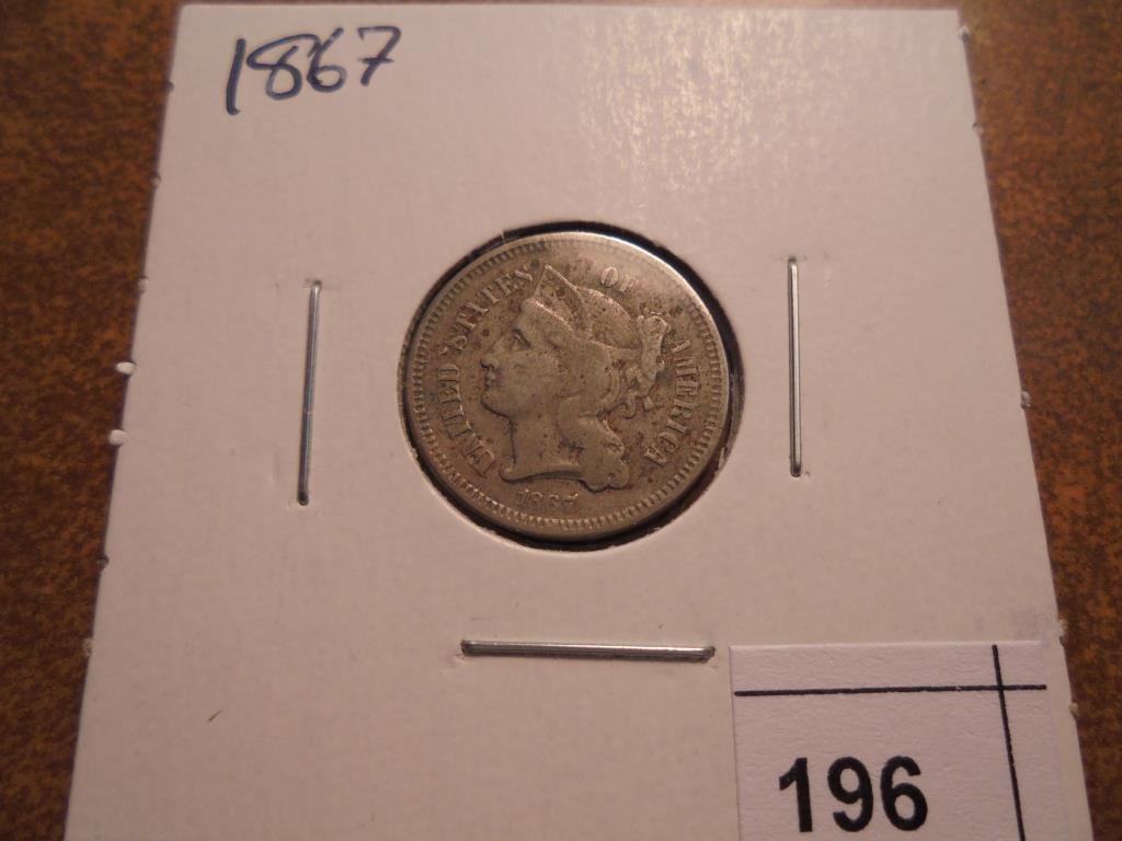 1867 THREE CENT PIECE (NICKEL) (1 of 2)
