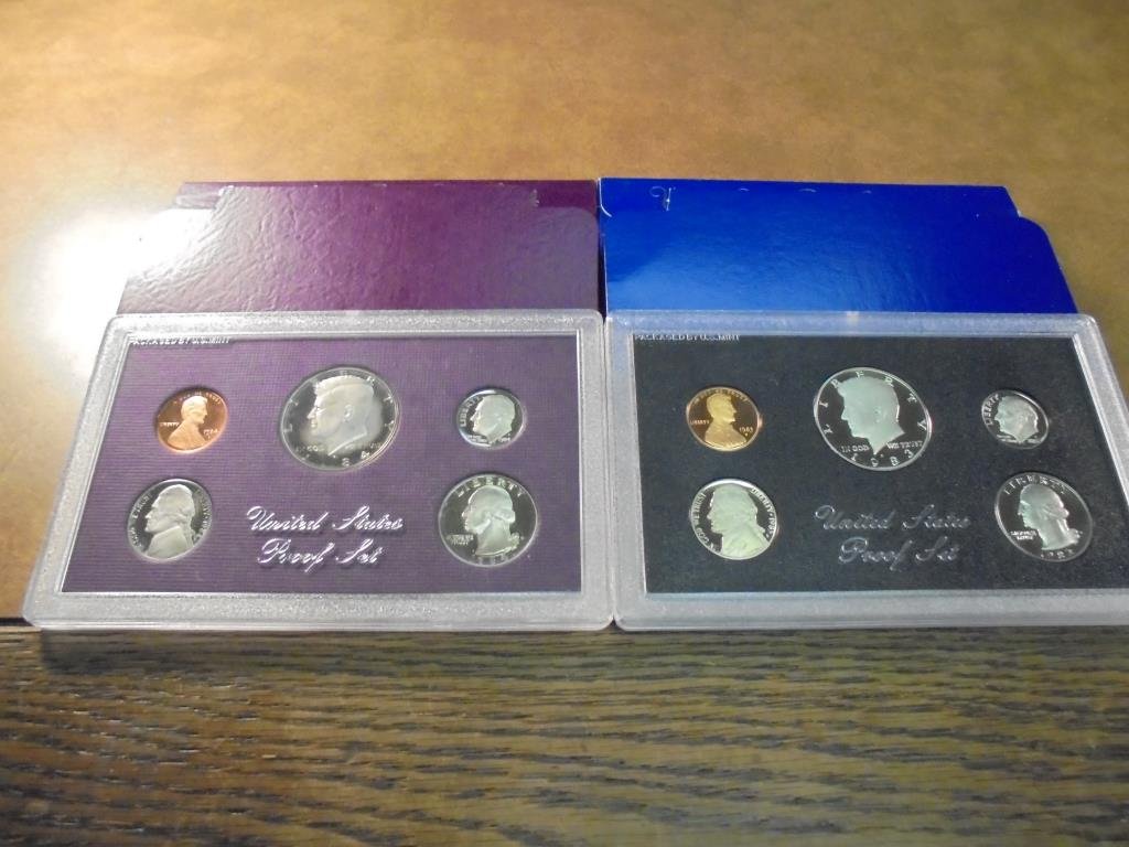 1983 & 1984 US PROOF SETS (WITH BOXES) (1 of 2)