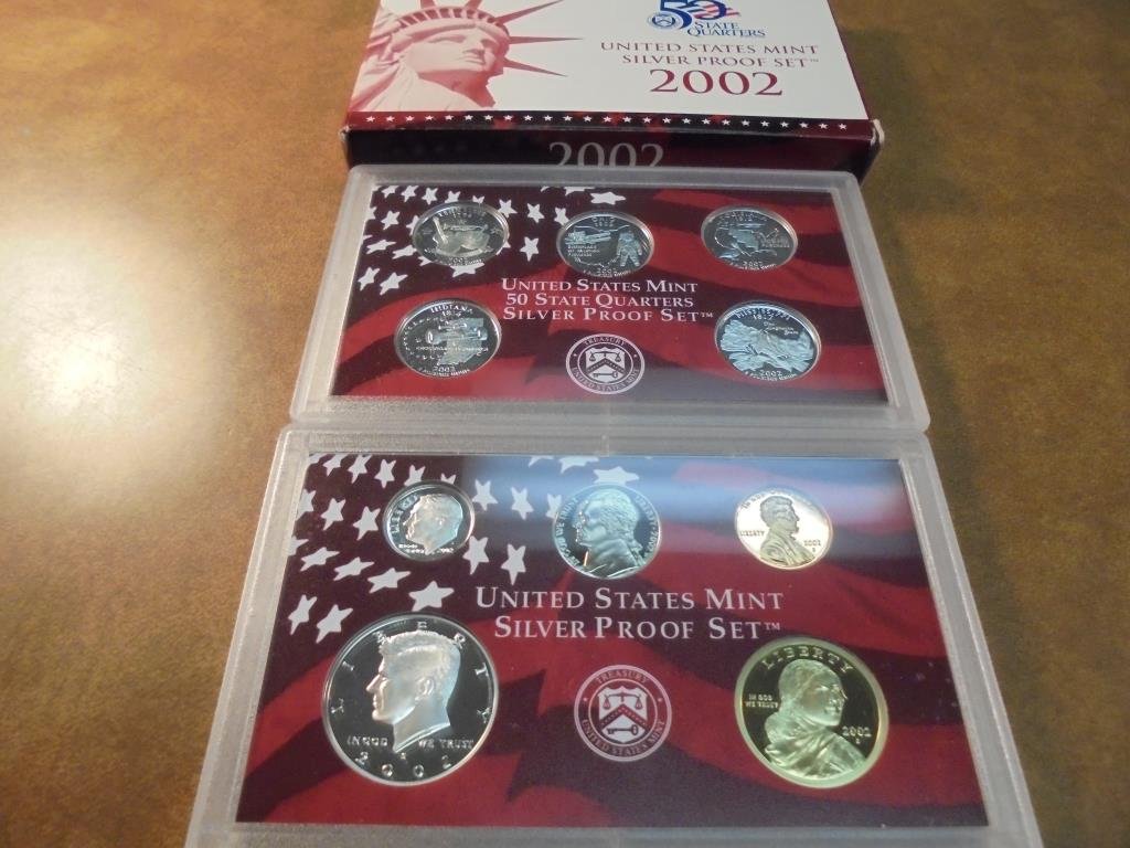 2002 US SILVER PROOF SET (WITH BOX) (1 of 2)