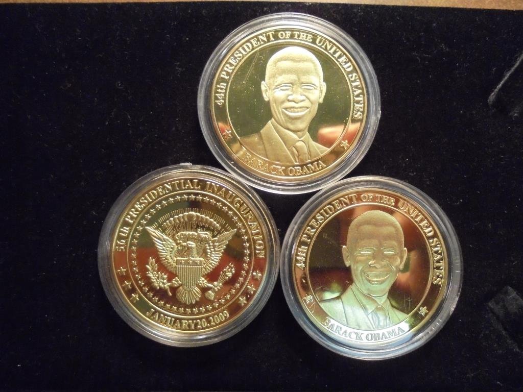 3-2009 BARACK OBAMA INAUGURATION TOKENS (PF) ALL THREE (1 of 2)