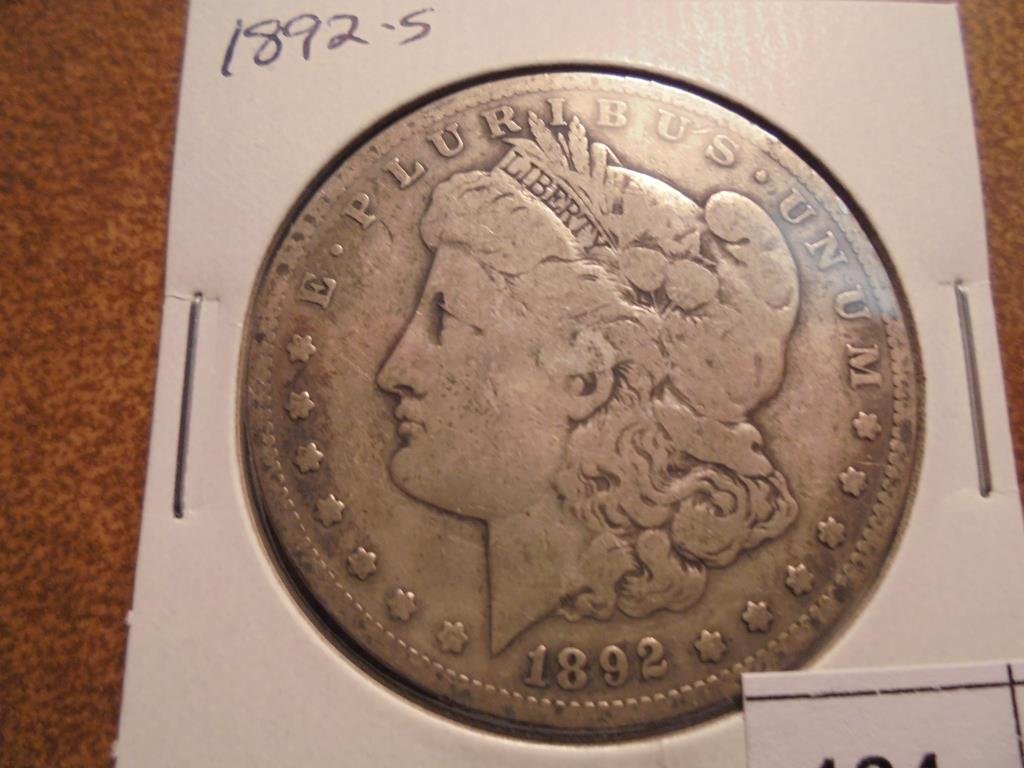 1892-S MORGAN SILVER DOLLAR BETTER DATE COIN (1 of 2)