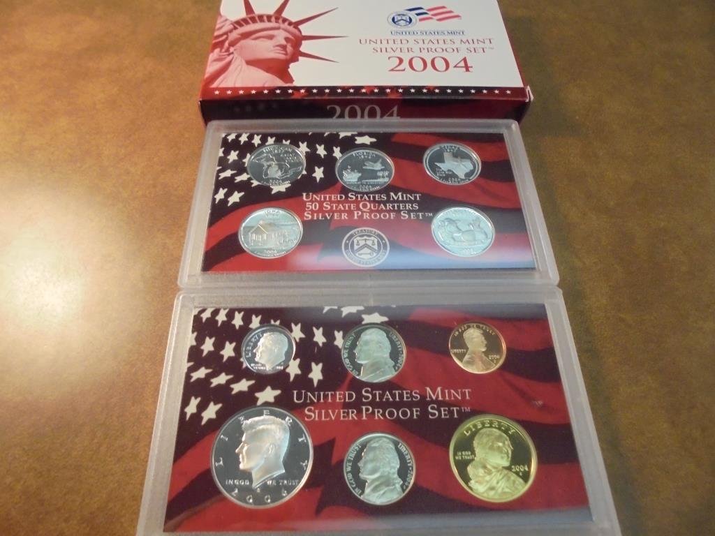 2004 US SILVER PROOF SET (WITH BOX) (1 of 2)