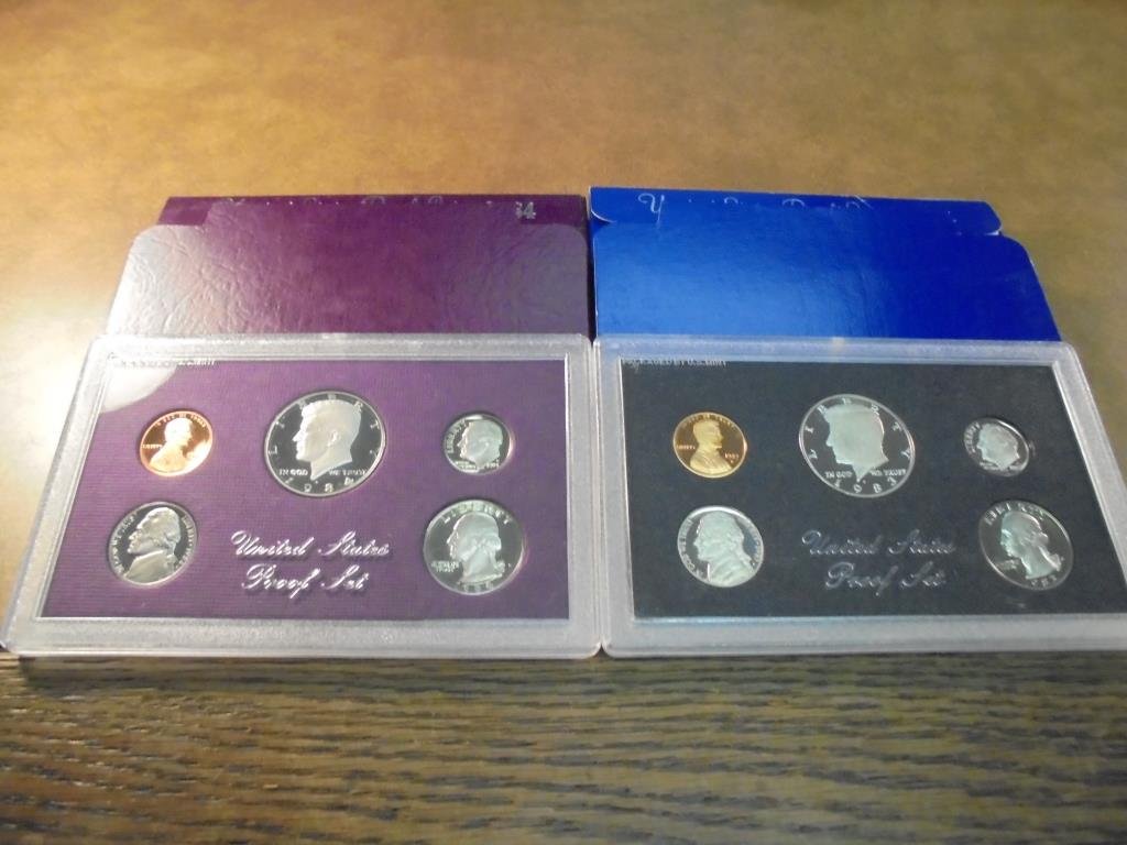 1983 & 1984 US PROOF SETS (WITH BOXES) (1 of 2)
