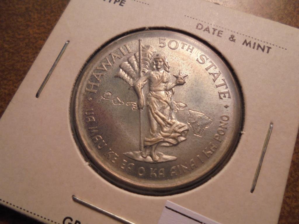 1959 HAWAII 50TH STATE STERLING SILVER COMMEM. (1 of 2)