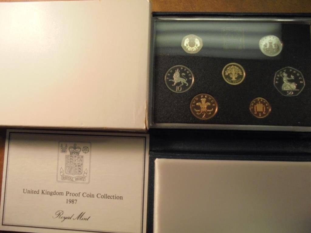 1987 UNITED KINGDOM PROOF COIN SET ORIGINAL ROYAL MINT (1 of 2)