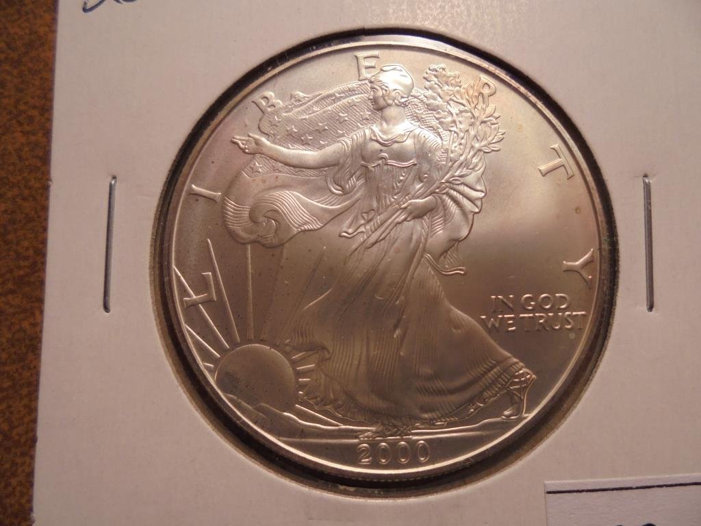 2000 AMERICAN SILVER EAGLE UNC (1 of 2)