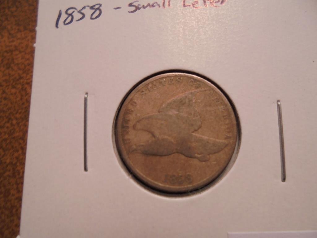 1858 (SMALL LETTER) FLYING EAGLE CENT (1 of 2)