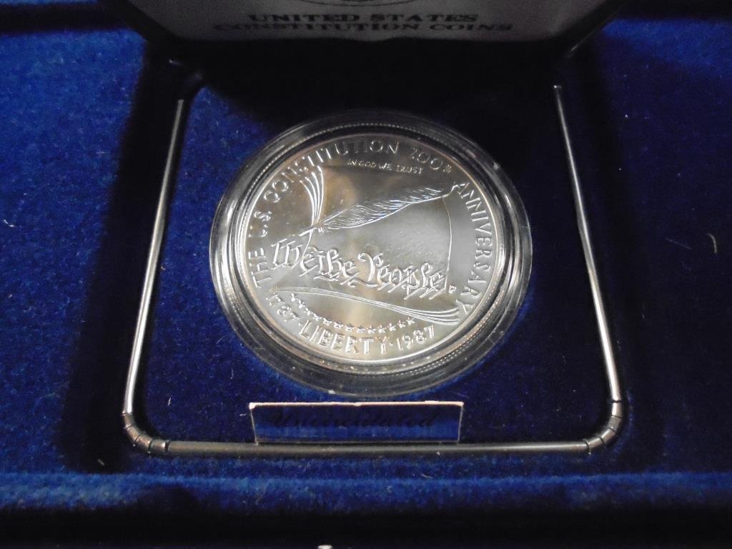 1987-P US CONSTITUTION UNC SILVER DOLLAR ORIGINAL US (1 of 2)