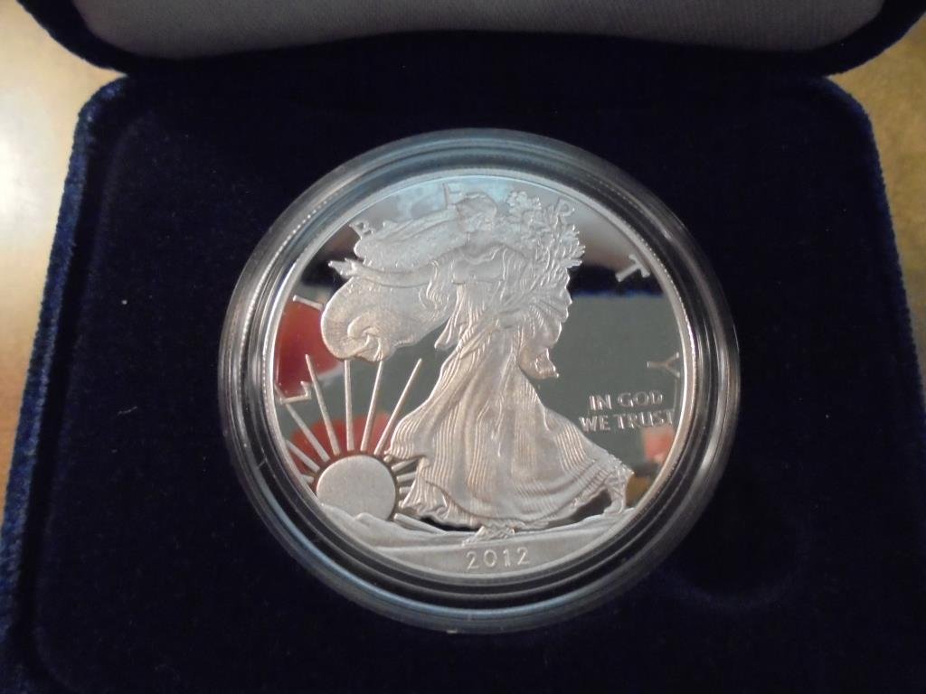 2012-W PROOF AMERICAN SILVER EAGLE ORIGINAL US MINT (1 of 2)