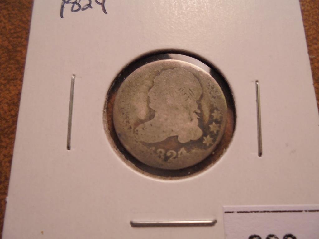 1824 CAPPED BUST DIME: You must call or email us with your credit card number directly