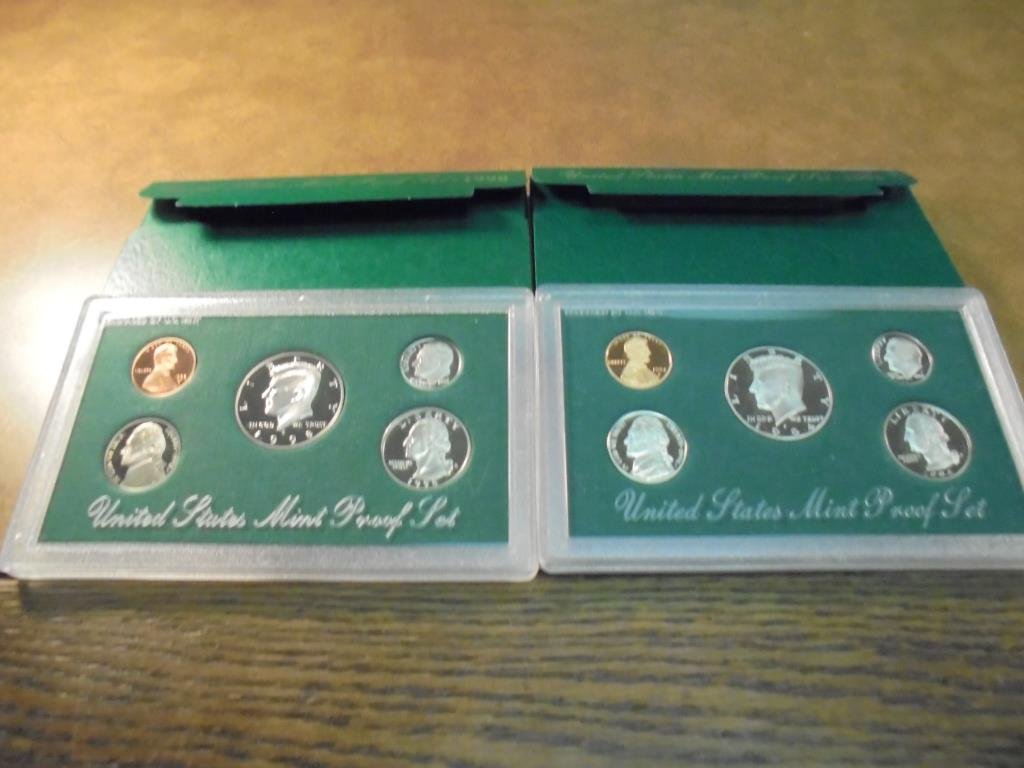 1994 & 1998 US PROOF SETS (WITH BOXES) (1 of 2)