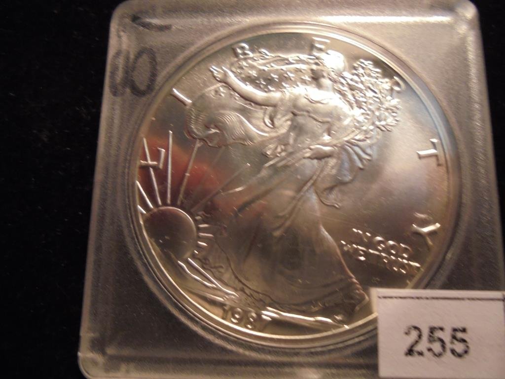1987 AMERICAN SILVER EAGLE UNC (1 of 2)