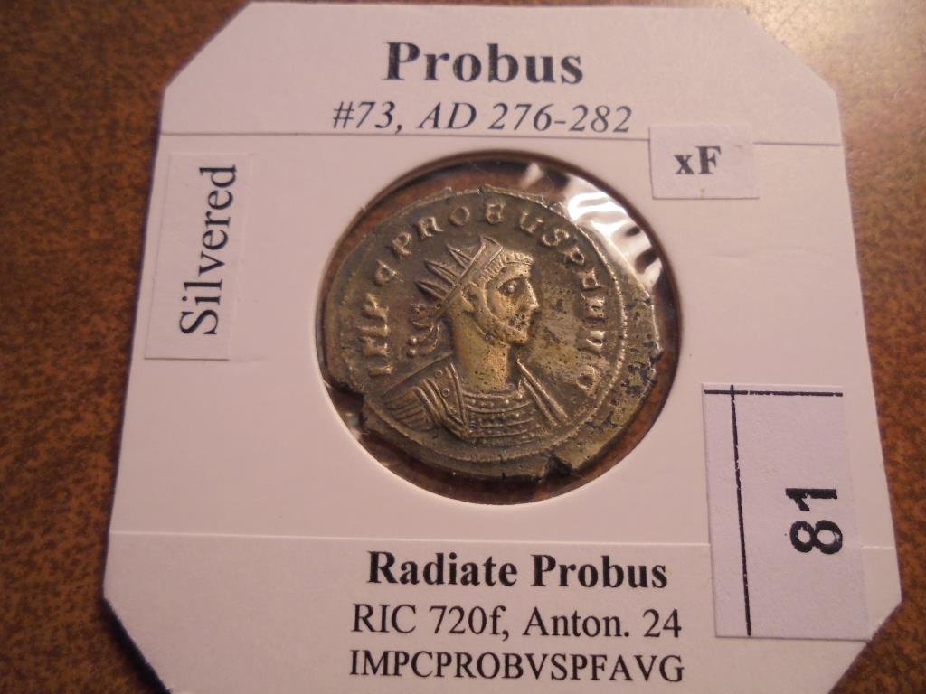 SILVERED 276-282 A.D. PROBUS ANCIENT COIN XF (1 of 2)