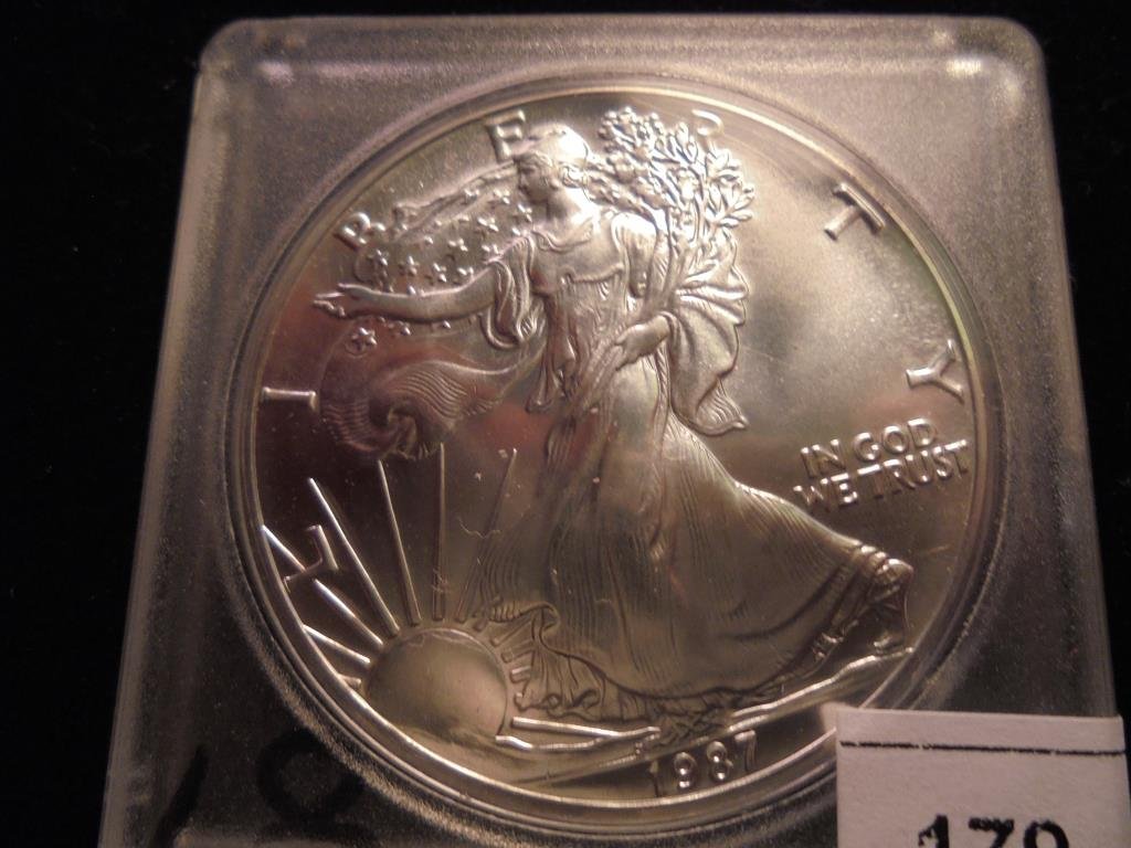 1987 AMERICAN SILVER EAGLE UNC (1 of 2)