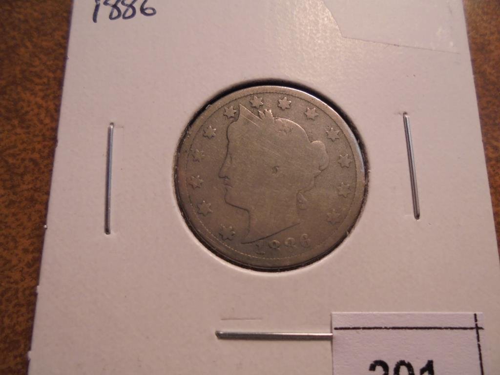 1886 LIBERTY "V" NICKEL KEY DATE 2015 REDBOOK RETAIL IS (1 of 2)
