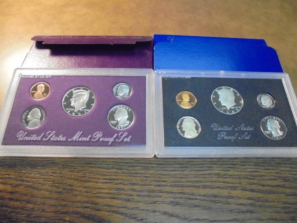 1983 & 1991 US PROOF SETS (WITH BOXES) (1 of 2)