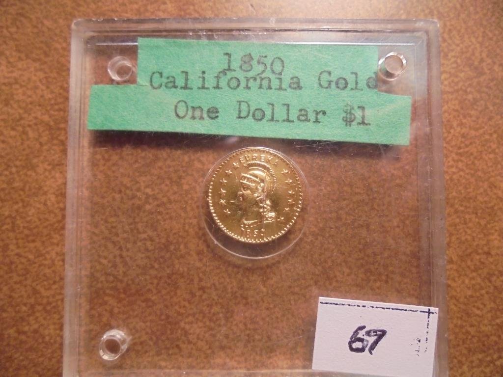 REPLICA 1850 CALIFORNIA GOLD DOLLAR (1 of 2)