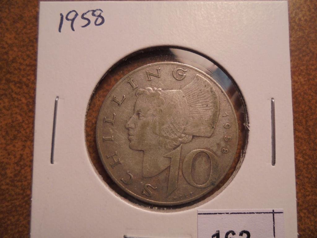1958 AUSTRIA SILVER 10 SCHILLING (1 of 2)