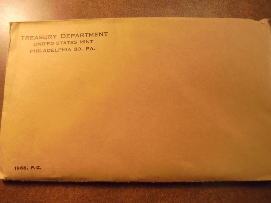 1963 US SILVER PROOF SET WITH ENVELOPE SEALED (1 of 2)