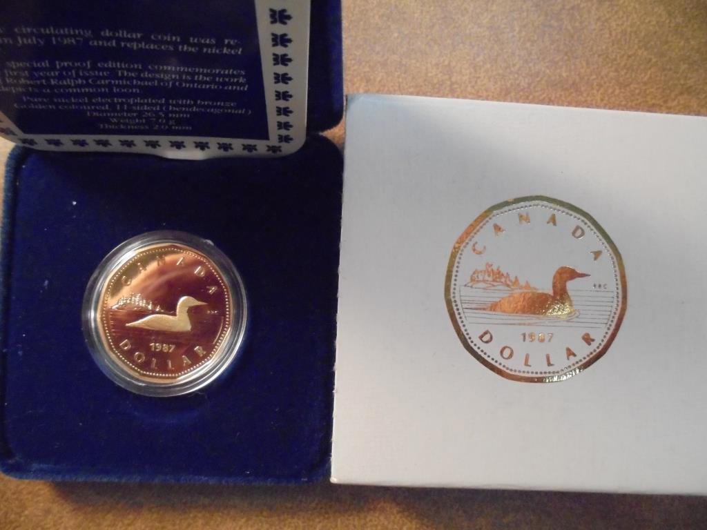 1987 CANADA SPECIAL PROOF EDITON LOON DOLLAR ORIGINAL (1 of 2)