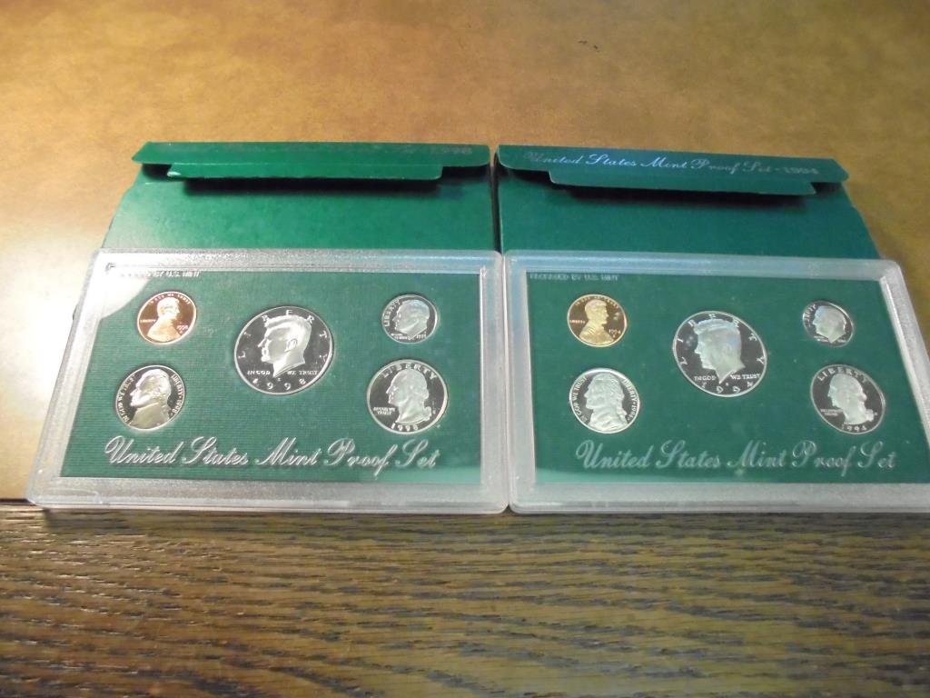 1994 & 1998 US PROOF SETS (WITH BOXES) (1 of 2)