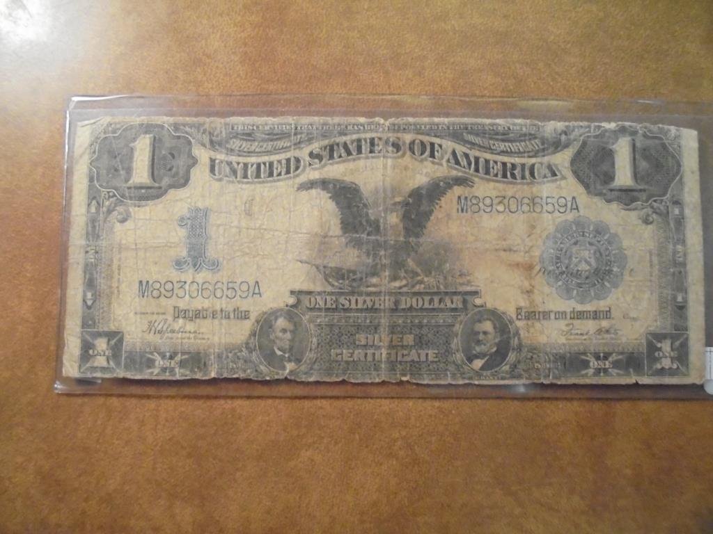 1899 $1 LARGE SIZE SILVER CERTIFICATE BLACK EAGLE (1 of 2)