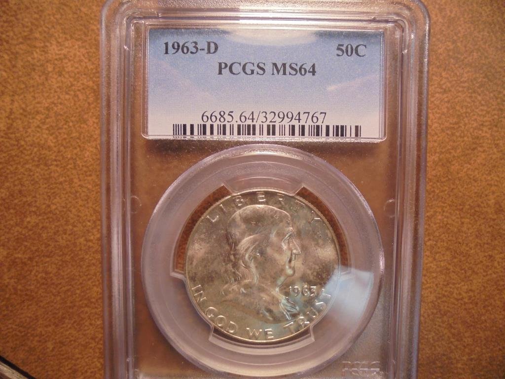 1963-D FRANKLIN HALF DOLLAR PCGS MS64 (1 of 2)
